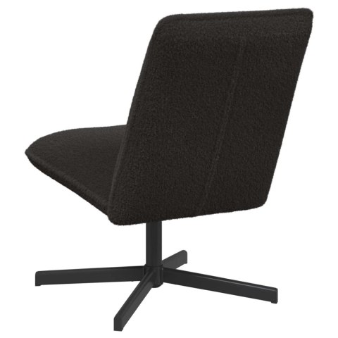 VidaXL Fotel obrotowy Czarny Bouclé