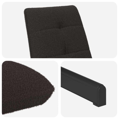 VidaXL Fotel obrotowy Czarny Bouclé