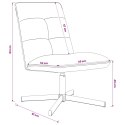 VidaXL Fotel obrotowy Czarny Bouclé