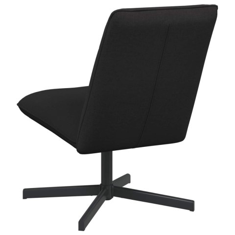 VidaXL Fotel obrotowy Czarny tkanina