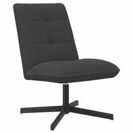VidaXL Fotel obrotowy ciemnoszary Bouclé