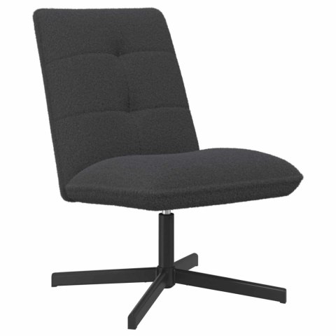 VidaXL Fotel obrotowy ciemnoszary Bouclé