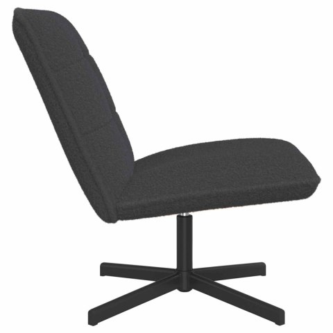 VidaXL Fotel obrotowy ciemnoszary Bouclé