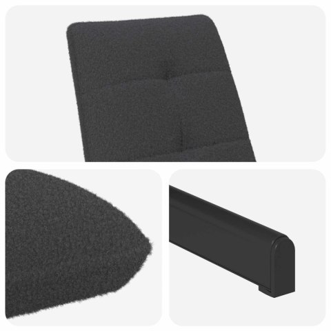 VidaXL Fotel obrotowy ciemnoszary Bouclé