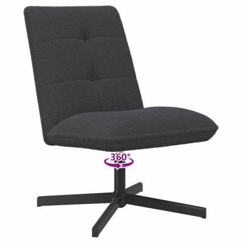 VidaXL Fotel obrotowy ciemnoszary Bouclé