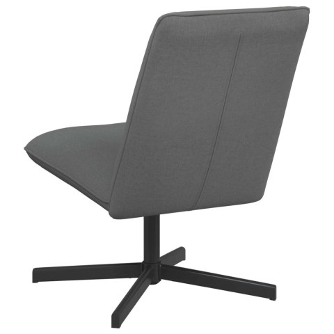 VidaXL Fotel obrotowy ciemnoszary tkanina