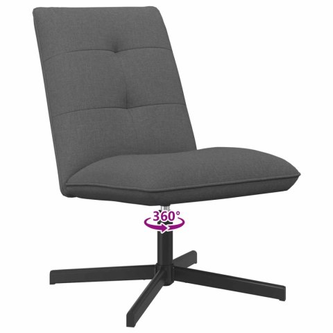 VidaXL Fotel obrotowy ciemnoszary tkanina