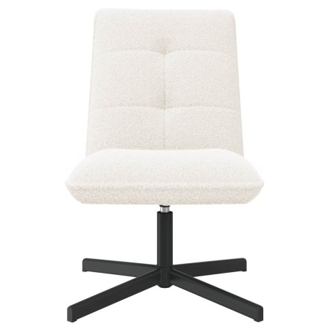 VidaXL Fotel obrotowy kremowy Bouclé