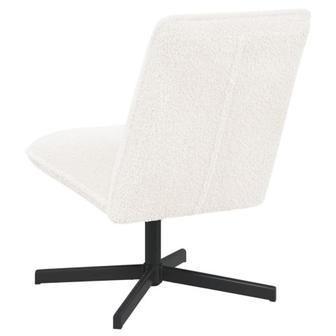 VidaXL Fotel obrotowy kremowy Bouclé
