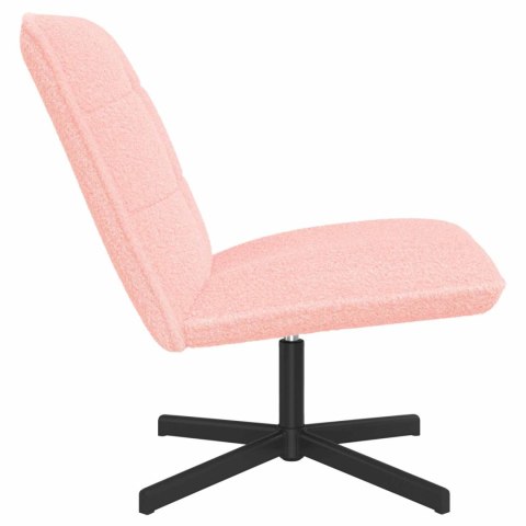 VidaXL Fotel obrotowy różowy Bouclé