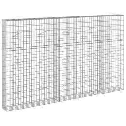 VidaXL Gabion z drutu 3,5 mm i siatką 5x10 cm 250x20x150 cm