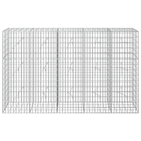 VidaXL Gabion z drutu 3,5 mm i siatką 5x10 cm 250x20x150 cm