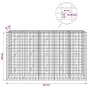 VidaXL Gabion z drutu 3,5 mm i siatką 5x10 cm 250x20x150 cm