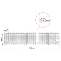 VidaXL Gabion z drutu 3,5 mm i siatką 5x10 cm 550x20x50 cm
