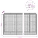 VidaXL Gabion z drutu 5 mm i siatką 5x2,5 cm 650x100x150 cm