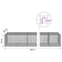 VidaXL Gabion z drutu 5 mm i siatką 5x2,5 cm 850x100x50 cm