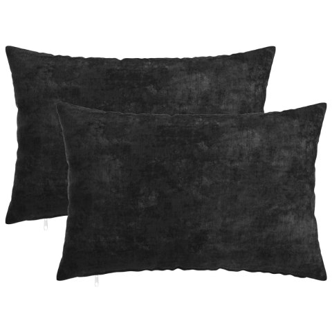 VidaXL Poduszka 2 szt. HEERLEN antracytowy 40 x 60 cm Tkanina Chenille