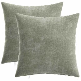 VidaXL Poduszka 2 szt. HEERLEN zielony 50 x 50 cm Tkanina Chenille