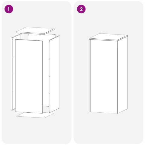 VidaXL Stojak na rośliny Biały 40 x 40 x 100 cm Stal