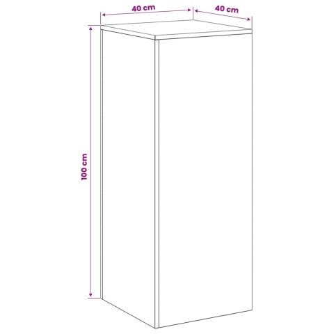 VidaXL Stojak na rośliny Biały 40 x 40 x 100 cm Stal
