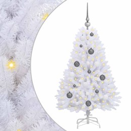 VidaXL Sztuczna choinka 120 cm PVC i stal Biały