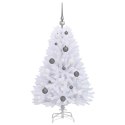 VidaXL Sztuczna choinka 120 cm PVC i stal Biały