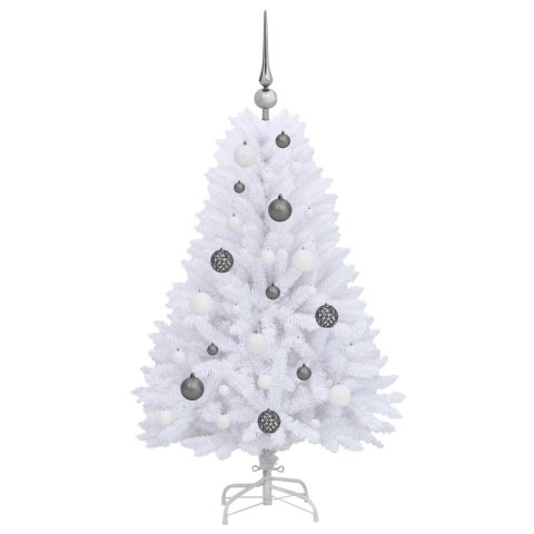 VidaXL Sztuczna choinka 120 cm PVC i stal Biały