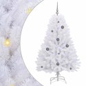 VidaXL Sztuczna choinka 150 cm PVC i stal Biały