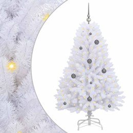 VidaXL Sztuczna choinka 150 cm PVC i stal Biały