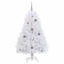 VidaXL Sztuczna choinka 150 cm PVC i stal Biały