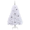 VidaXL Sztuczna choinka 150 cm PVC i stal Biały