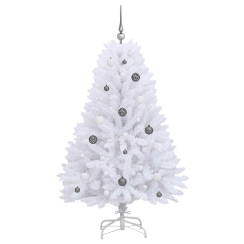 VidaXL Sztuczna choinka 150 cm PVC i stal Biały