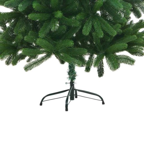 VidaXL Sztuczna choinka z lampkami i bombkami, 150 cm, zielona