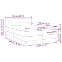 VidaXL Łóżko sprężynowe Ciemna zieleń 140 x 200 cm Aksamit