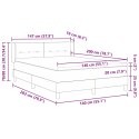 VidaXL Łóżko sprężynowe Ciemna zieleń 200 x 140 cm Aksamit
