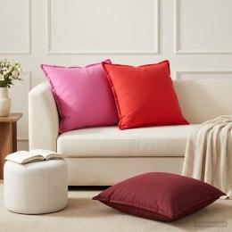 VidaXL Poduszka 2 szt. HOUTEN Czerwone wino 60 x 60 cm Poliester