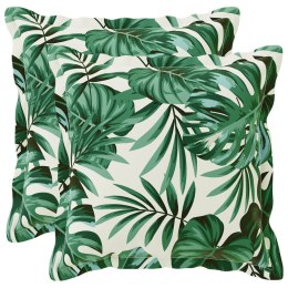 VidaXL Poduszka 2 szt. HOUTEN motyw liści 50 x 50 cm Poliester