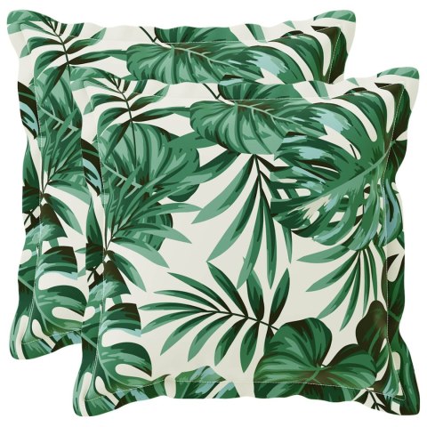 VidaXL Poduszka 2 szt. HOUTEN motyw liści 50 x 50 cm Poliester
