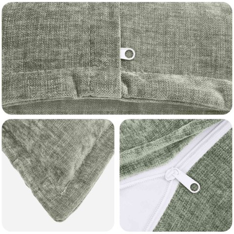 VidaXL Poduszka 2 szt. HOUTEN zielony 45 x 45 cm Tkanina Chenille