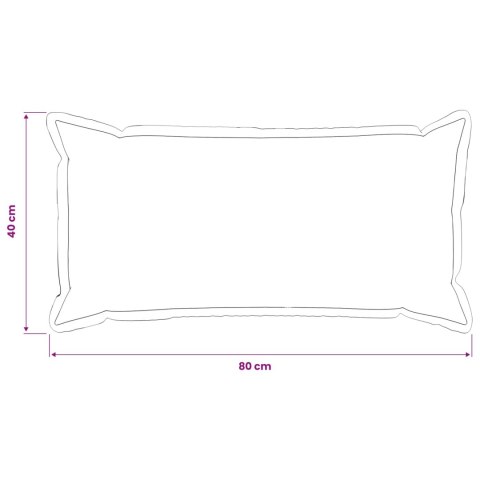 VidaXL Poszewka na poduszkę 2 szt. HOUTEN Ciemnozielony 40 x 80 cm