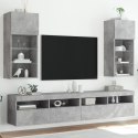 VidaXL Szafki TV, z LED, 2 szt., szarość betonu, 40,5x30x90 cm