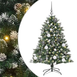 VidaXL Sztuczna choinka Zielony 120 cm PVC, plastik i stal