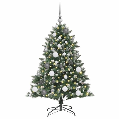 VidaXL Sztuczna choinka Zielony 120 cm PVC, plastik i stal