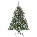 VidaXL Sztuczna choinka Zielony 150 cm PVC, plastik i stal