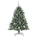 VidaXL Sztuczna choinka Zielony 150 cm PVC, plastik i stal