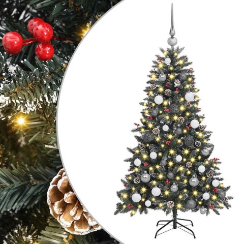 VidaXL Sztuczna choinka Zielony 150 cm PVC, plastik i stal