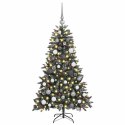 VidaXL Sztuczna choinka Zielony 150 cm PVC, plastik i stal