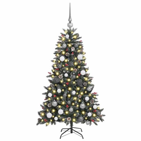 VidaXL Sztuczna choinka Zielony 150 cm PVC, plastik i stal