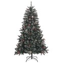 VidaXL Sztuczna choinka Zielony 150 cm PVC, plastik i stal