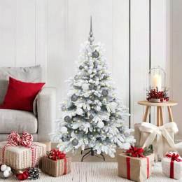 VidaXL Sztuczna choinka z 150 diodami LED Biały 120 cm PE i PVC